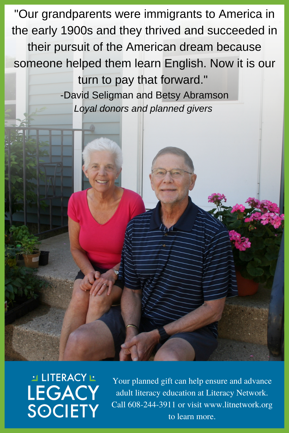 Planned givers Betsy and David