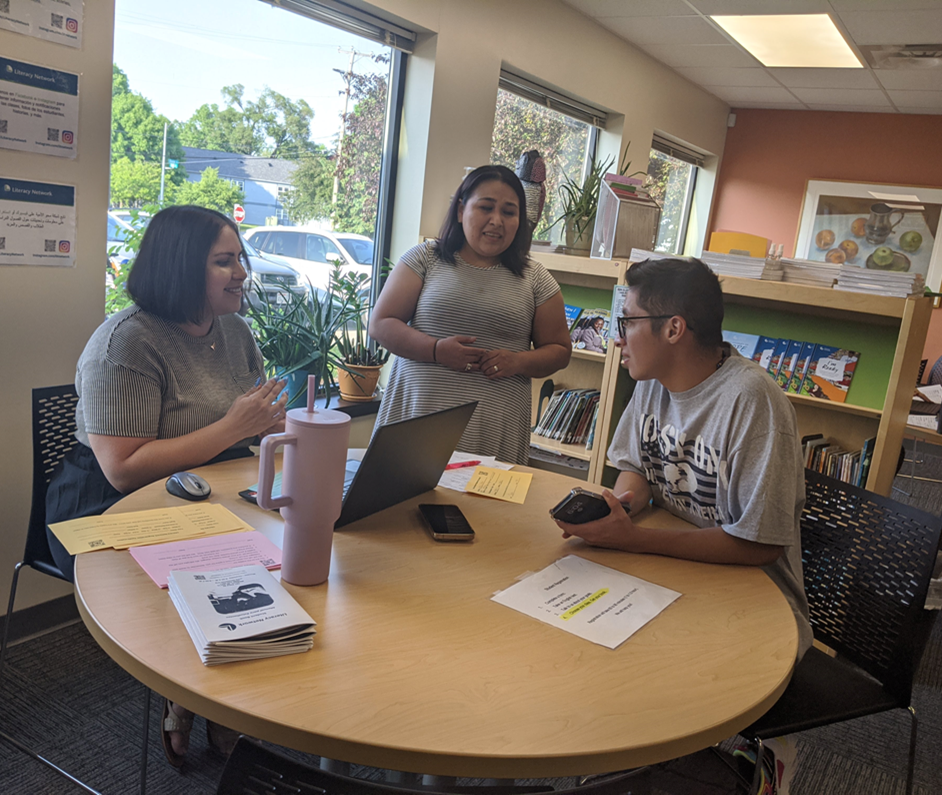 Student registering for summer classes