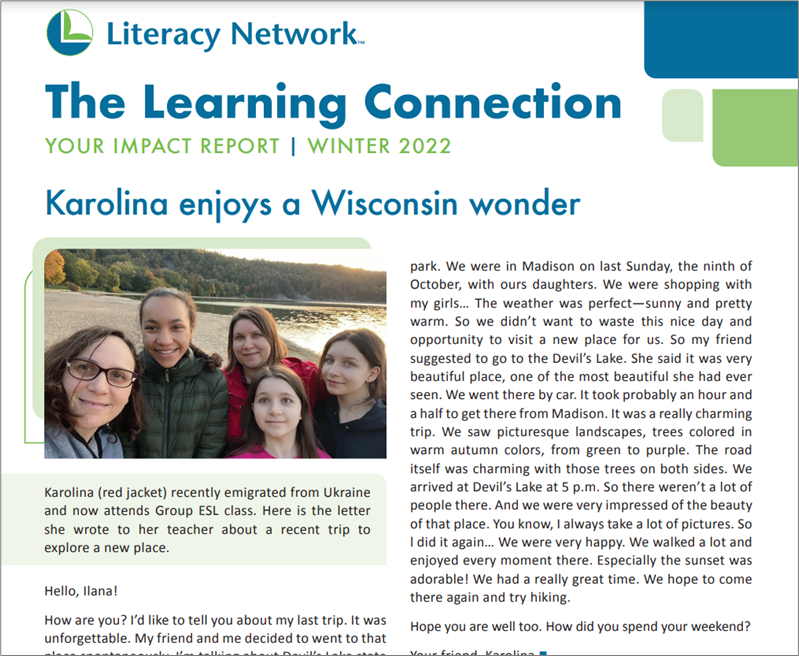 Winter newsletter cover