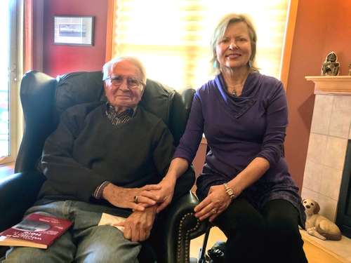 Governor Earl with his wife Jane in their home.